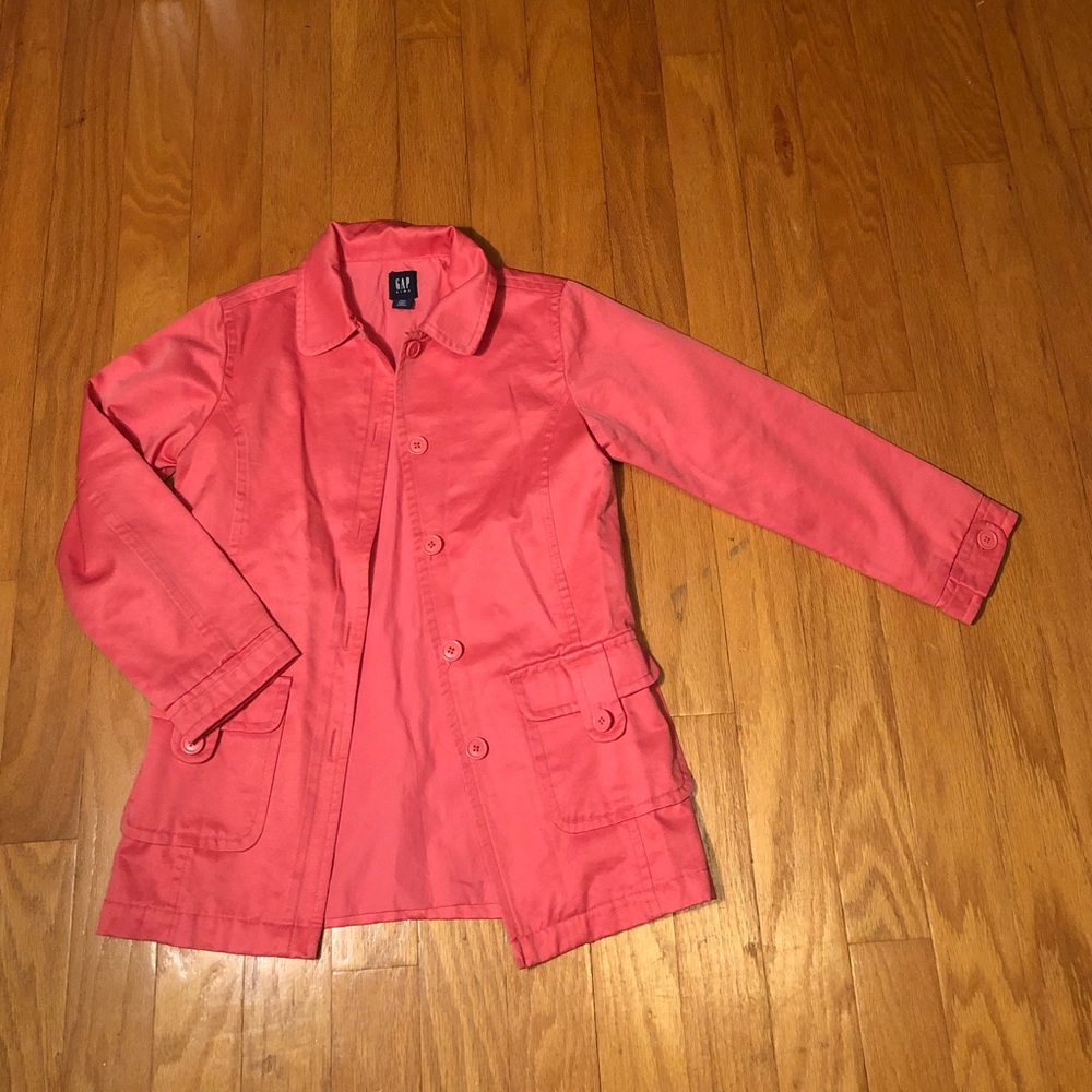 Girls Coral Trench Coat